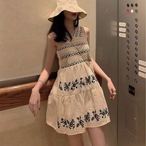 비치 스커트 여하 초선 해변 바캉스 원피스 삼아발리 여행 숏 슬립