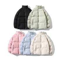 남여공용 파스텔 웰론 오버핏 데일리 숏패딩 I4JK007