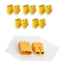 전기자전거교체용품 XT60 Battery Connector Male Female whole Set Gold Plated Plug for RC Parts, [02] 5 pair male female
