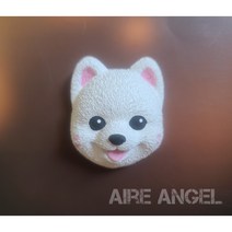 [아이레엔젤] 포메 석고방향제 . 강아지 석고방향제 + 리필오일 5ml + 포장 SET / 차량용 방향제, 화이트, 8메리미