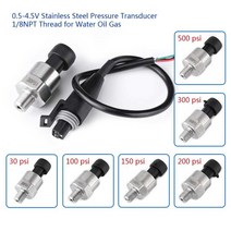 가성비 좋은 30-1/8 psi 압력 센서 오일 연료 공기 수압 변환기 스테인레스 스틸 송신기 게이지 DC 5V 인, 02 150PSI