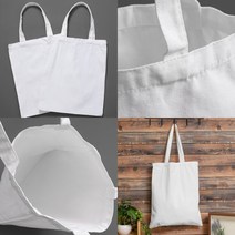 라온지니 무지 에코백 2P세트 34.5X42CM 화이트 커스텀에코백 굿즈제작 굿즈만들기