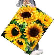 FASEN 액자 보석십자수 캔버스형 DIY 키트 40 x 50 cm, 1세트, FAN51.해바라기 정원입니다
