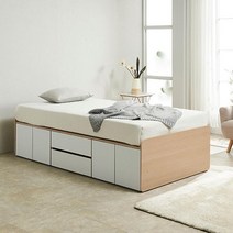 모던 서랍수납 슈퍼싱글 1인용침대 편안한 원룸가구 작은방 부부트윈 편한