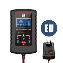 자동차 배터리 충전기 6V 12V 20a 완전 자동 펄스 수리 지능형 충전 LCD 디스플레이 납산 배터리용, [04] EU 02, 04 EU