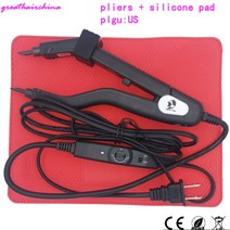 1Pcs 2022 새로운 Temperature220 ℃ 헤어 커넥터 퓨전 케라틴 본딩 열 철 머리 확장 미니 난방 팁 조절 도, 06 Pliers Pad Plug US