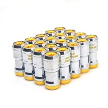 자동차볼트 너트 너트캡 풀기 20pcs M12 X 15 125 Honda Toyota Nissan 용 도난 방지 블루 스틸 볼크 레이싱 카 휠 림 러그 잠금, GOLDEN+M12x1.25