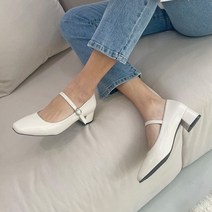 베이직 메리제인 스트랩 미들힐 펌프스 SHE206