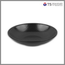 [돌산멜라민] 체크(흑) - 원형 찬기 (업소용그릇 멜라민그릇 예쁜그릇 식당접시 멜라민볼 멜라민찬기 검정색그릇), 1개, 블랙 3호 (DS-7757)