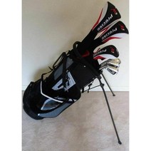 PrecisionPure 골프 남성용 왼손잡이용 세트 - 전체 드라이버 페어웨이 우드 하이브리드 아이언 퍼터 및 스탠드 백 흑연