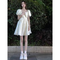 Z3JC 스위트 플라워 여름 날씬해 보이고 숏한 스타일이에요 여성 미디원피스