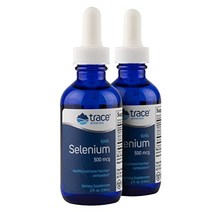 항산화식품 아연보충제 영양소 미량 미네랄 이온 셀레늄 300mcg(2팩) | 심혈관 건강 + 호르몬 기능 항산화제 | 갑상선 면역 체계 자유 라디칼과의 싸움 이온 미량 미네랄, 2fl oz(2개들이 팩)