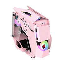 특이한 컴퓨터케이스 커스텀 PC 케이스 교체 본체 튜닝 수냉쿨러, 단일사이즈, 핑크