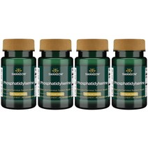 Swanson Phosphatidylserine 포스파티딜세린 뇌영양제 뇌건강 영양제 300mg 30캡슐 4팩, 4개, 30정