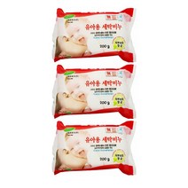 [UNIQ] 천연 향균성분!! 유아용 세탁비누200g, 3개