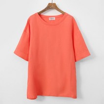 아이우먼 컬러린넨라운드넥반팔티 BQG991M206 빅사이즈