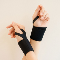 오모아 엄지걸이형 블랙 손목보호대, 1개