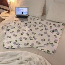 샘 방지 시트 방수요 첫월경 선물 위생패드 안심패드 숙면 세탁 가능 월경 기숙사 침대 깔개, 70x100cm, 튤립