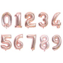 애드벌룬 에드벌룬 현판식 제막식천40 인치 큰 숫자 알루미늄 호일 풍선 번호 0-9 기념일 생일 파티 장식, 03 rose gold_10 9_03 40 인치