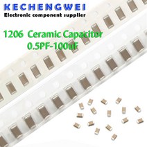 슈퍼 캐패시터 100 개 1206 50V SMD 후막 칩 다층 세라믹 커패시터 05pF100 미크로포맷 10NF 1 22 47 1PF, 48 300pF