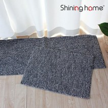 샤인 발매트 2개 세트 코코 러그 M+L 민트:그레이, 민트/그레이