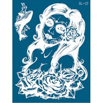 재사용가능 헤나타투 셀프헤나도안, 1개, XL도안-27