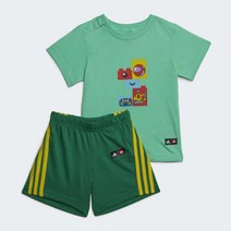 아디다스 아디다스 x 레고 플레이 티 & 쇼츠 세트 Infants Sportswear - Green Glow HS1149 151803