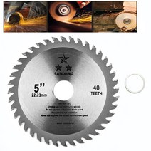 슬라이딩각도절단기 컷팅기 타일 철근 레이저 나무 목재125mm 40T 원형 톱 블레이드 목재 커팅 디스크 금속, 한개옵션0