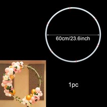 홈파티 파티장식 Balloon Column Stand Holder Round Baloon Arch Frame Ring 생일 풍선 식 웨딩 파티 크리스마스 베이비 샤워, 01 inch, 03 60cm