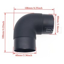 42/60/75mm 자동차 히터 덕트 파이프 조이너 커넥터 에버스패커 또는 베바스토 용 스트레이트 조인트 호스 튜브, [03] 60L connector