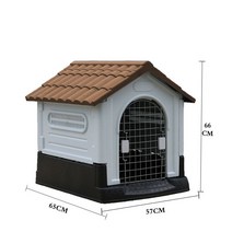 개집짓기 조립식 개집 중형견 진돗개 야외견사 DIY, L 브라운