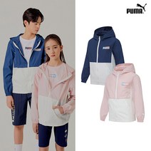 [PUMA] NEW 푸마키즈 혼성 드라이셀 배색바람막이 다크데님