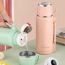 휴대용분유포트 분유 타는 기계 우유 데우기 포트기 대용량 2000ML 304 스테인리스, D.자몽분말1500ML[스마트온도측정+업그레이