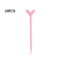 해외 2 웨이 속눈썹 파마 스틱 접착제 스푼 리프팅 컬러 어플리케이터 족집게 연장 용품 10 개226066, 10pcs2