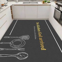 주방 특수 바닥 매트 흡수성 내유성 홈 풀 샵 대형 카펫 워시 프리 스크럽 방지 미끄럼, 50-120cm [부드럽고 피부 친화적], 작은 요리사