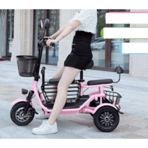 3륜바이크 삼륜 전기오토바이 2인승 노약자 전기차, 리튬20A/80km/3인승/48V