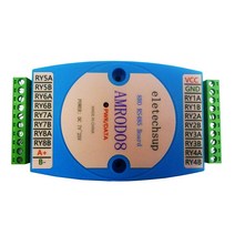 절연 통신 디지털 출력 RS485 MODBUS RTU PLC 확장 보드 DC 12V-24V 8RO 릴레이 모듈, 한개옵션0