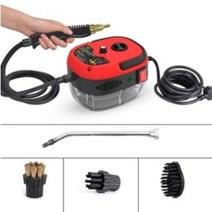 고온고압 스팀청소기 주방 후드 청소 기름때 살균소독, 고온고압 스팀청소기 2500W 레드