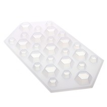 DIY 장난감 캐스팅 금형 실리콘 몰드 수지 수지 금형 다이아몬드 보석 아이스 큐브 제조 도구, 하얀색
