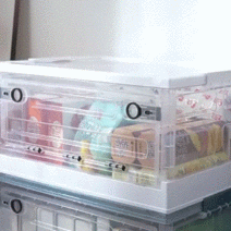 접이식 리빙박스 수납정리함 플라스틱 폴딩박스 중형, 블루