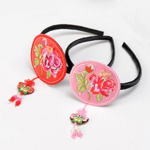 와펜 장미 떨잠 배씨 머리띠 헤어밴드 한복 꽃