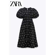 자라 여름 블랙 퍼프 원피스 zara