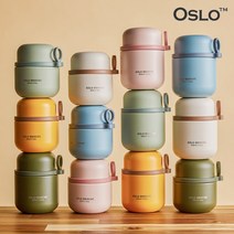 오슬로 브리오슈 푸드자 미니 보온 죽통 밥통 400ml, 딥그린