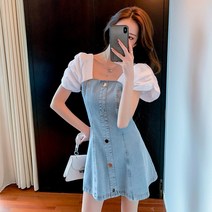 퍼프소매 퍼프 a라인 스커트 트렌치 미니원피스 슬림핏 가디건 루즈핏 하이웨이스트