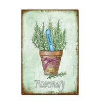 수채화 일러스트 플라워 번호판 틴액자 5가지 타입, 4번