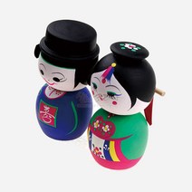 목각흔들인형-신랑신부, 고급포장