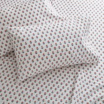 MARTHA STEWART 캘리포니아 킹 면 시트 세트 | 플랫 시트 - 매트리스 커버 - 베개 커버 | 침구 | 홈 필수품 | 딥 포켓 시트 | 부드럽고 매끄러움 | 팝콘 옐로우, Blush_Full