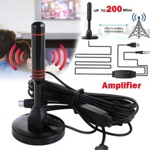 Antenna HD 디지털 실내 증폭기 cccam 200 마일 울트라 HDTV VHF/UHF 빠른 응답 아웃도어 스타일 공중 세트, 한개옵션0