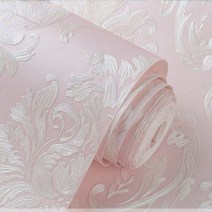 뮤럴 벽지 포인트 펄 실크 도배지 그림 거실 인테리어 벽화 그림 풍경 벽지, 806 핑크, 1m(폭 53cm)