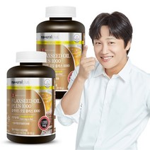 내츄럴플러스 플랙시드오일 1000 180캡슐 아마씨유100% 식물성 오메가3, 2개